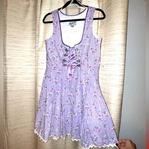 Vintage Marjo Oktoberfest Dirndl Plaid Purple dress
